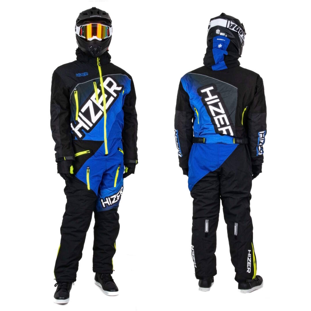 Комбинезон для снегохода HIZER №2 black-blue (текстиль) (XXXL)