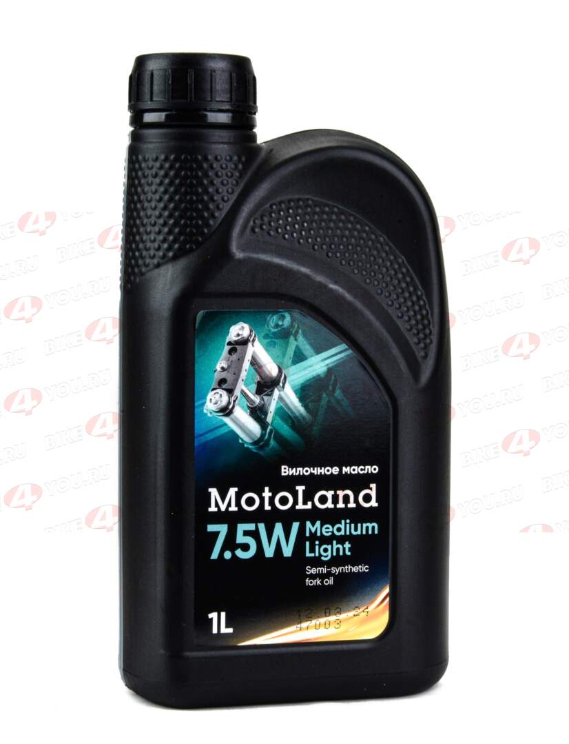 Масло гидравлическое MOTOLAND Fork oil  Medium Light 7,5W 1л