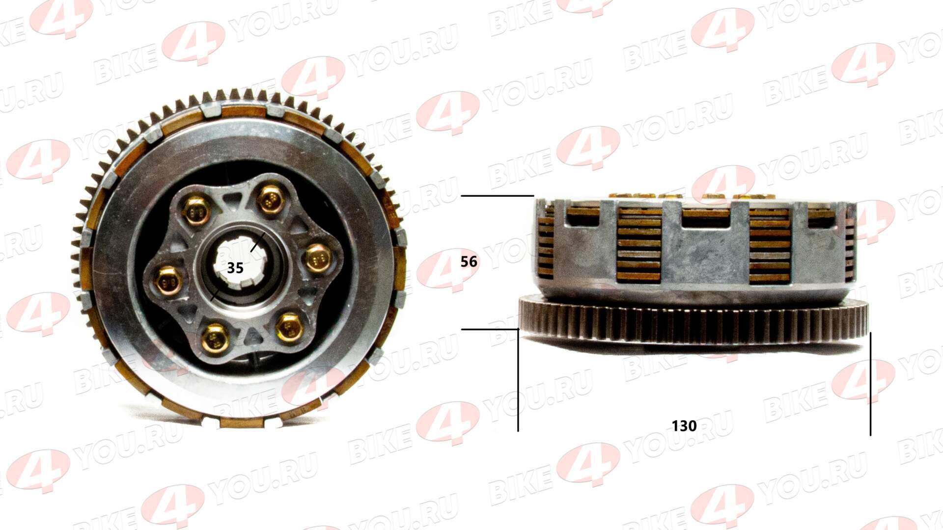 Барабан сцепления в сборе 166FMM,170FMM (NT250, CBB250)