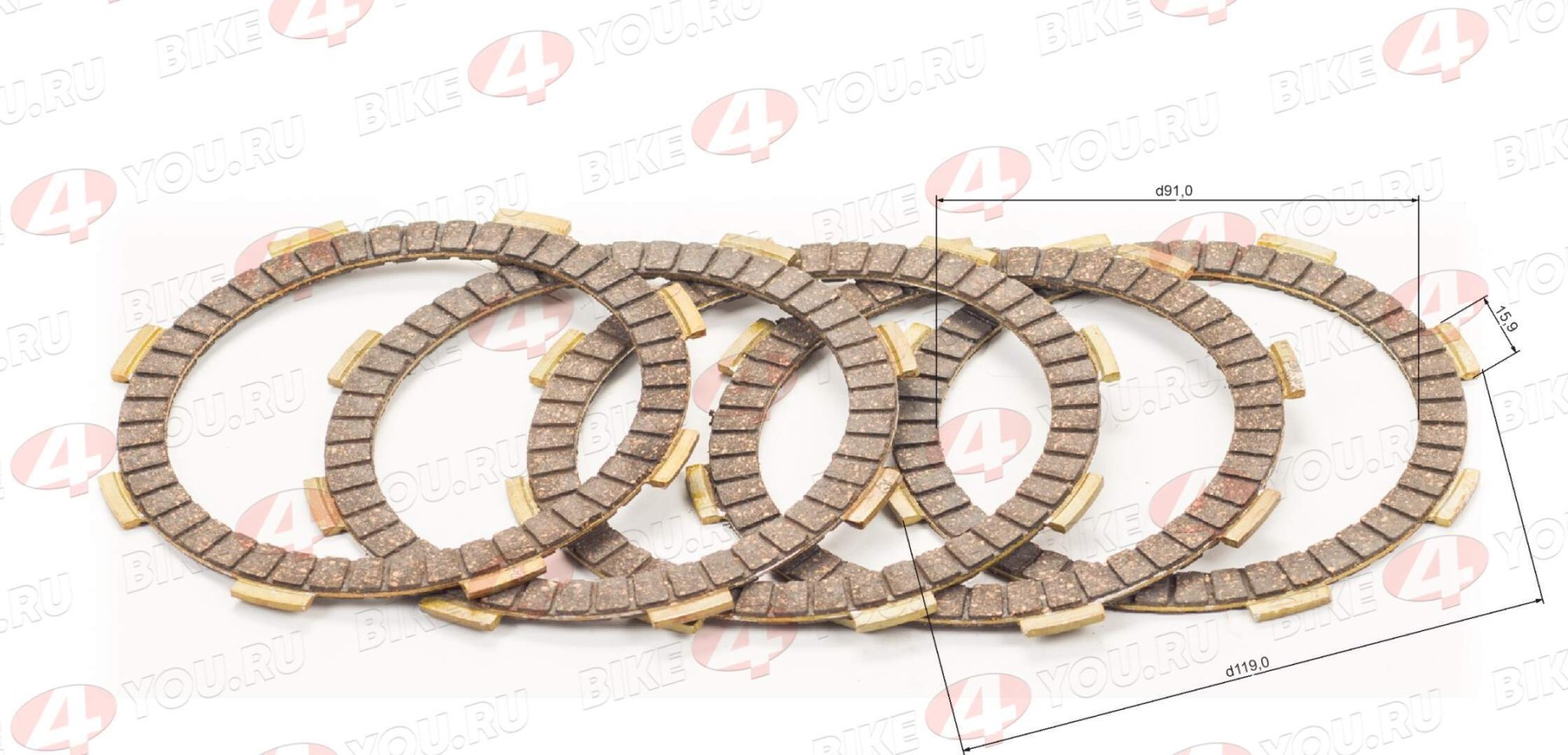 Диски сцепления 164FML,166FMM (CBN/CGN200/CGN250) текстолит